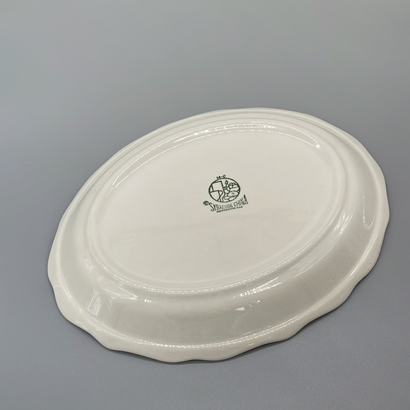 Syracuse Vintage Ironstone China Scalloped Gold Trim Platter - Picture 5 of 6